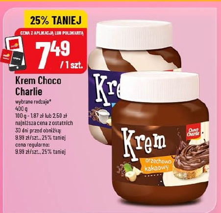 Krem Choco Charlie w ofercie sklepu POLOmarket