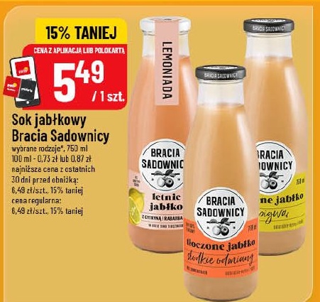 Sok jabłkowy Bracia Sadownicy w ofercie sklepu POLOmarket
