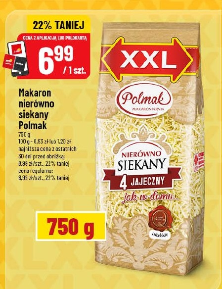 Makaron Polmak nierówno siekany w ofercie sklepu POLOmarket
