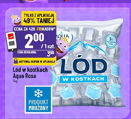 Lód w kostkach Aqua Rosa w ofercie sklepu POLOmarket