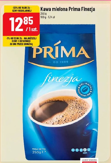 Kawa mielona Prima Finezja w ofercie sklepu POLOmarket