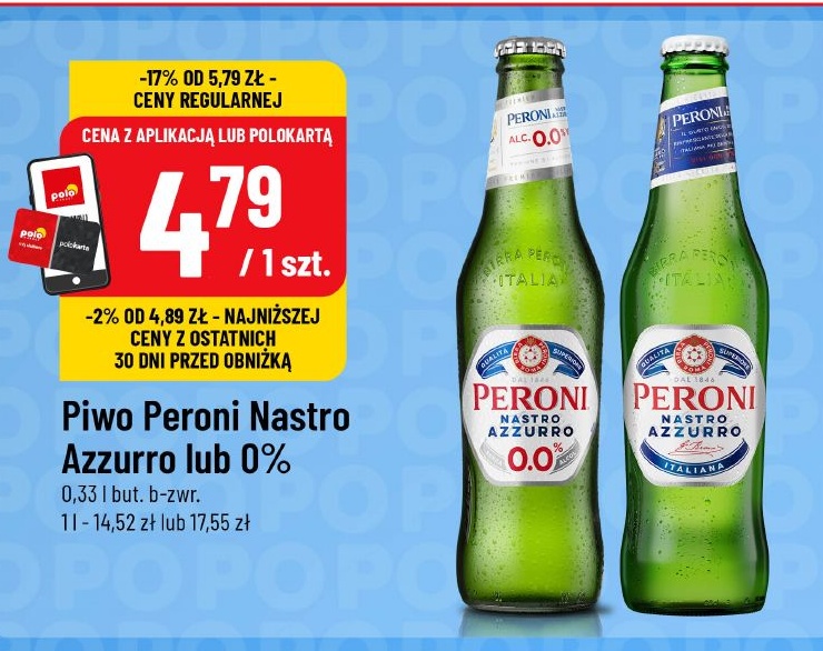 Piwo Peroni Nastro Azzurro w ofercie sklepu POLOmarket
