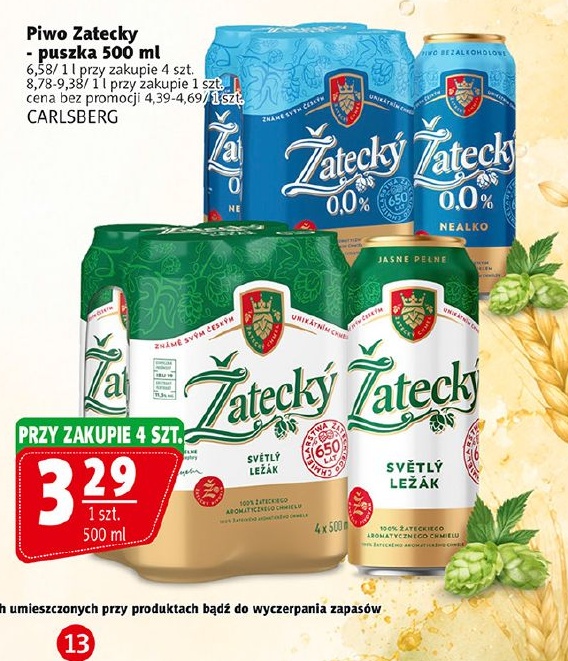 Piwo Zatecky w ofercie sklepu Prim Market