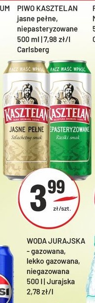 Piwo Kasztelan Jasne Pełne Niepasteryzowane w ofercie sklepu Sedal