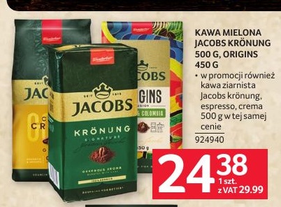 Kawa mielona Jacobs Kronung w ofercie sklepu SELGROS