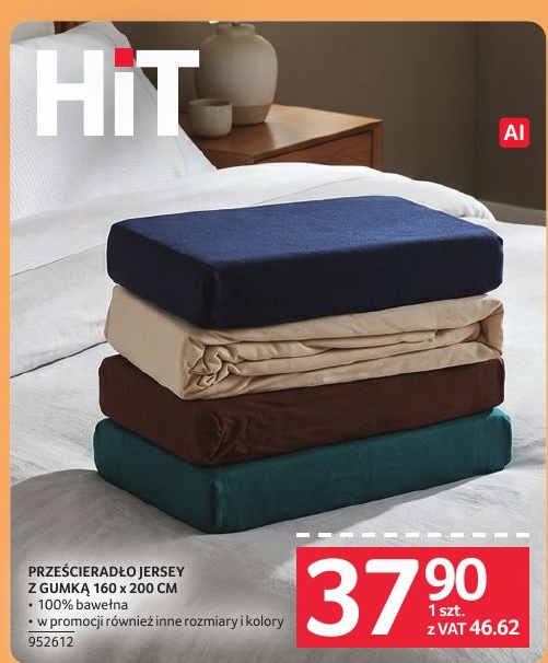 Prześcieradło jersey z gumką w ofercie sklepu SELGROS