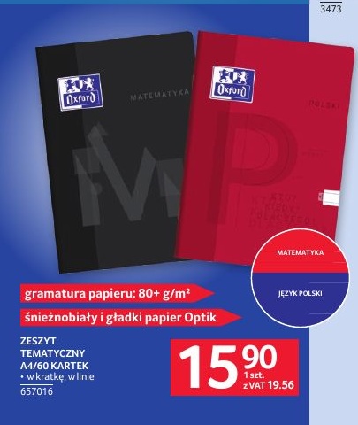 Zeszyt Oxford w ofercie sklepu SELGROS