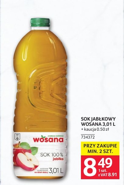 Sok Wosana jabłkowy w ofercie sklepu SELGROS