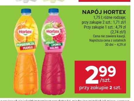 napój Hortex w ofercie sklepu Stokrotka Market
