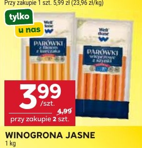 Winogrona jasne w ofercie sklepu Stokrotka Market