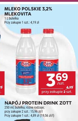 Mleko 3,2% w ofercie sklepu Stokrotka Market