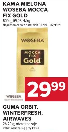 Kawa mielona Mocca Fix Gold w ofercie sklepu Stokrotka Supermarket
