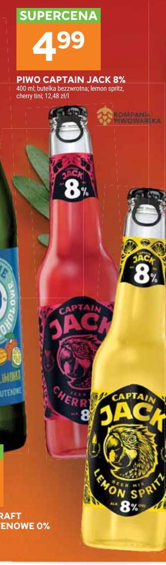 PIWO CAPTAIN JACK 8% w ofercie sklepu Stokrotka Supermarket