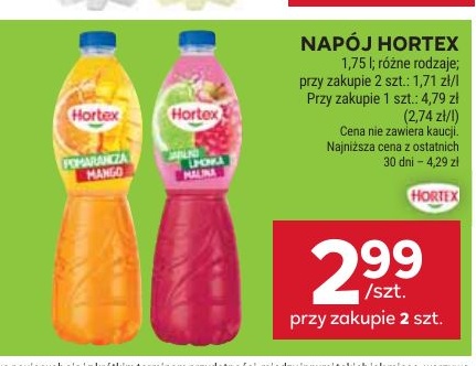 napój Hortex w ofercie sklepu Stokrotka Supermarket
