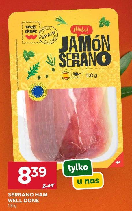 Jamón Serrano w ofercie sklepu Stokrotka Supermarket