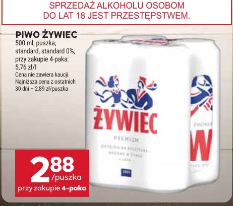 Piwo Żywiec w ofercie sklepu Stokrotka Supermarket