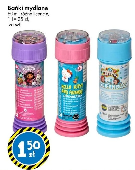 Bańki mydlane w ofercie sklepu TEDi
