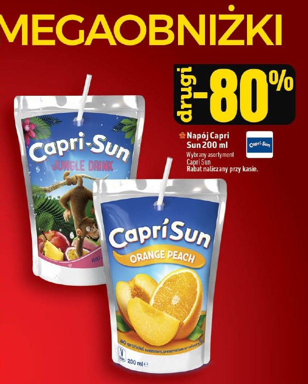 Napój Capri Sun w ofercie sklepu Topaz
