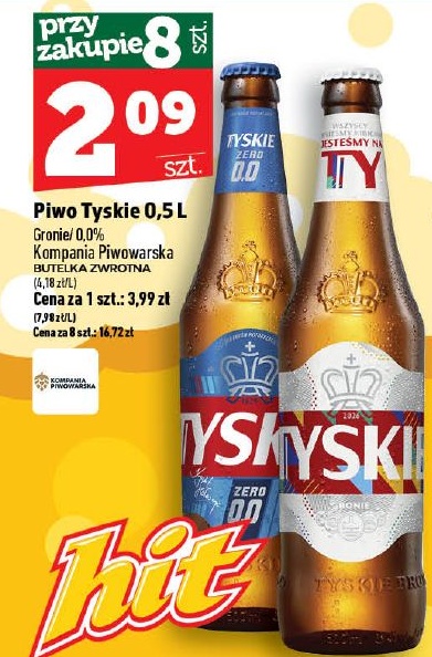 Piwo TYSKIE w ofercie sklepu Topaz