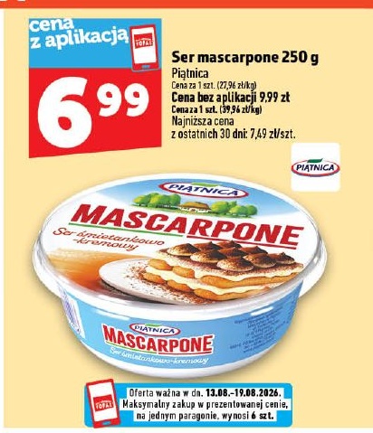 Ser Mascarpone Piątnica w ofercie sklepu Topaz