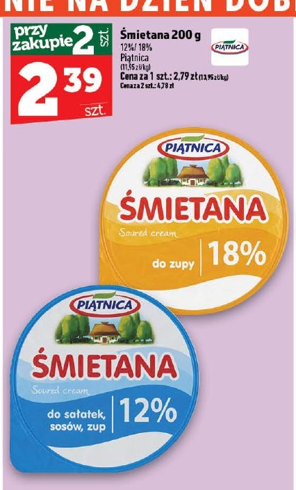 Śmietana 12% w ofercie sklepu Topaz