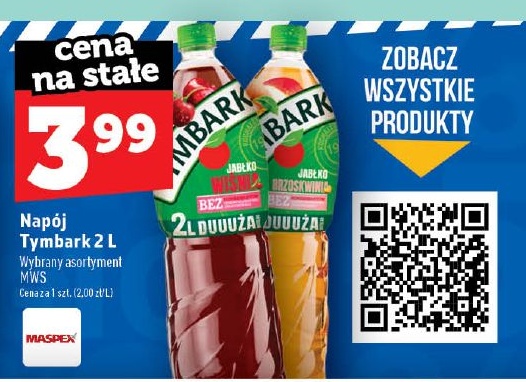 Napój Tymbark w ofercie sklepu Topaz