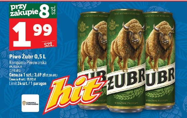 Piwo Żubr w ofercie sklepu Topaz