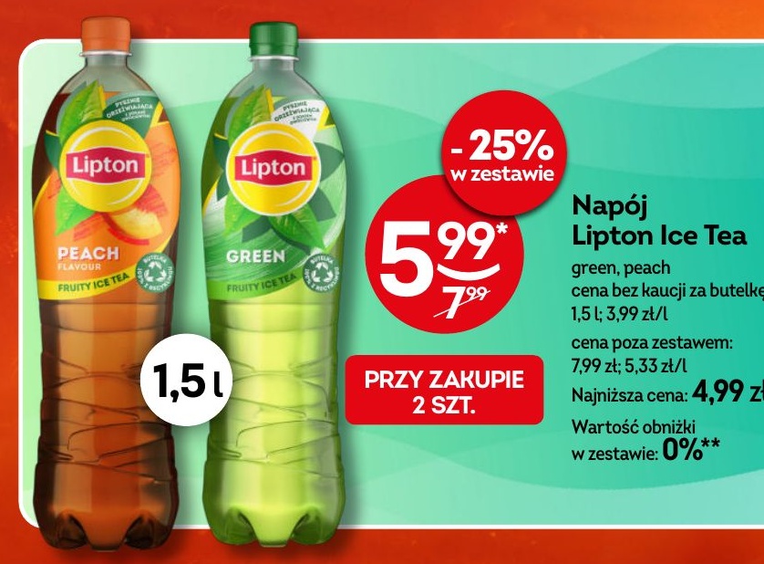 Napój Lipton Ice Tea w ofercie sklepu Żabka
