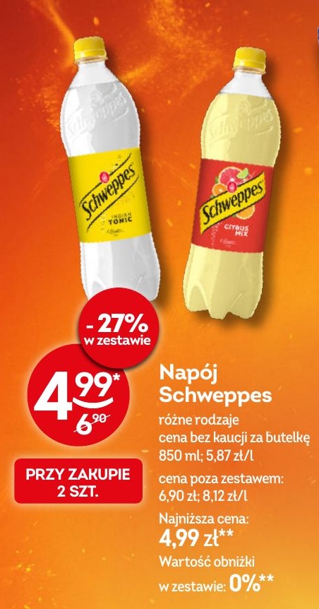 Napój Schweppes w ofercie sklepu Żabka