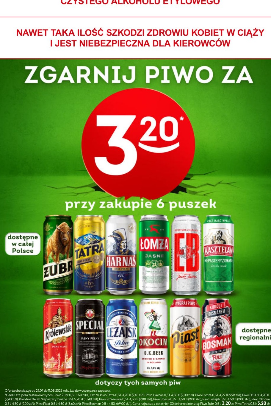 Piwo Żubr w ofercie sklepu Żabka