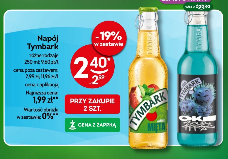Napój Tymbark w ofercie sklepu Żabka