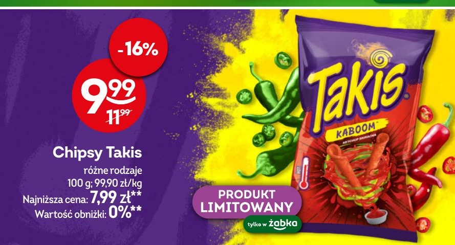 Chipsy Takis w ofercie sklepu Żabka