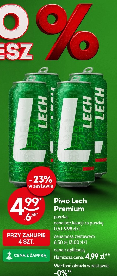 Piwo Lech Premium w ofercie sklepu Żabka