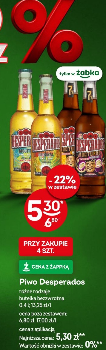 Piwo Desperados w ofercie sklepu Żabka