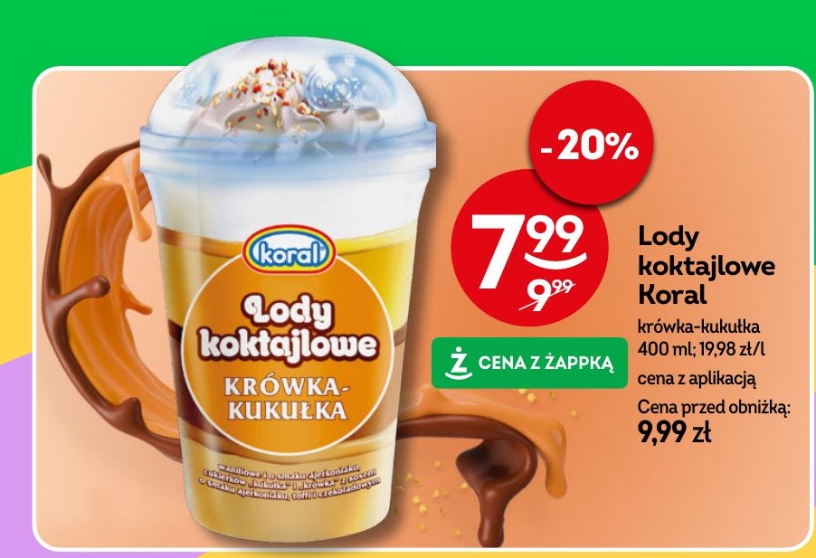 Lody koktajlowe Koral w ofercie sklepu Żabka