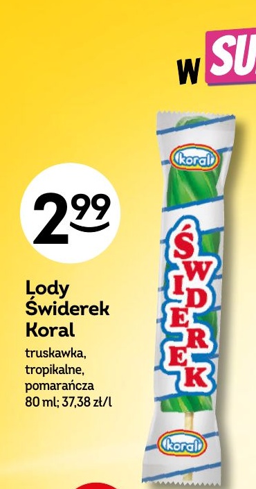 Lody Świderek w ofercie sklepu Żabka