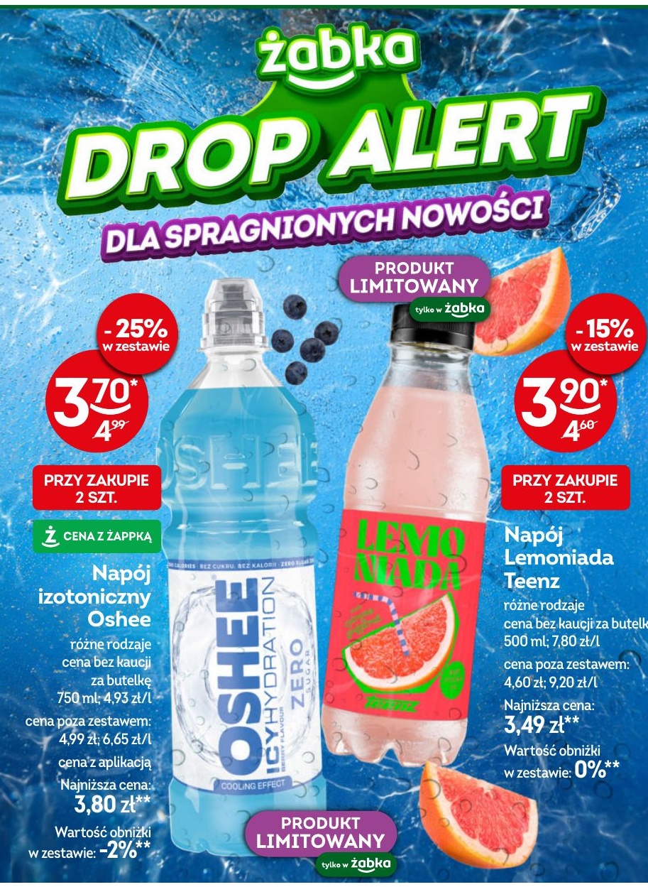 Napój izotoniczny OSHEE w ofercie sklepu Żabka